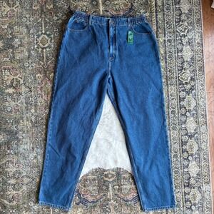 LL Bean Double L Relaxed Jeans Womens 18 M Tall Stonewashed Comfort Waist NWT